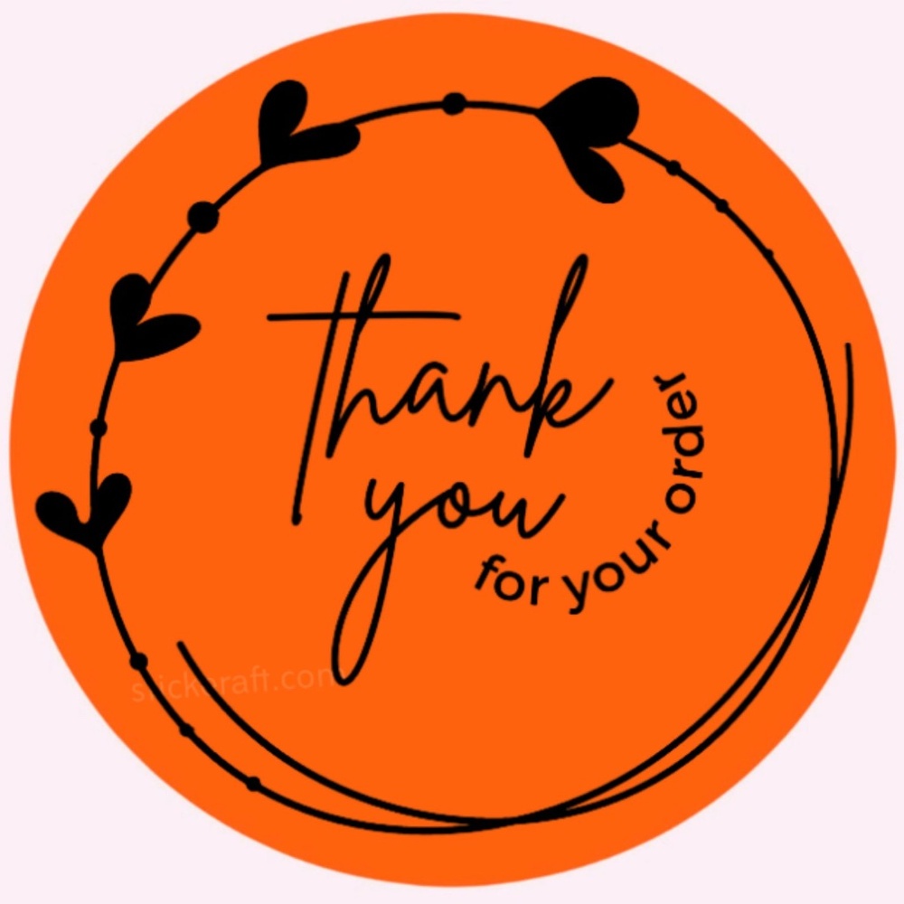 Pack of 100 Stickers 2in thank you for your order Stickers Packaging Supplies - Picture 13 of 13